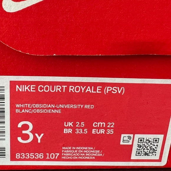 Nike Sneakers size 3 Youth Court Royals - Picture 4 of 4